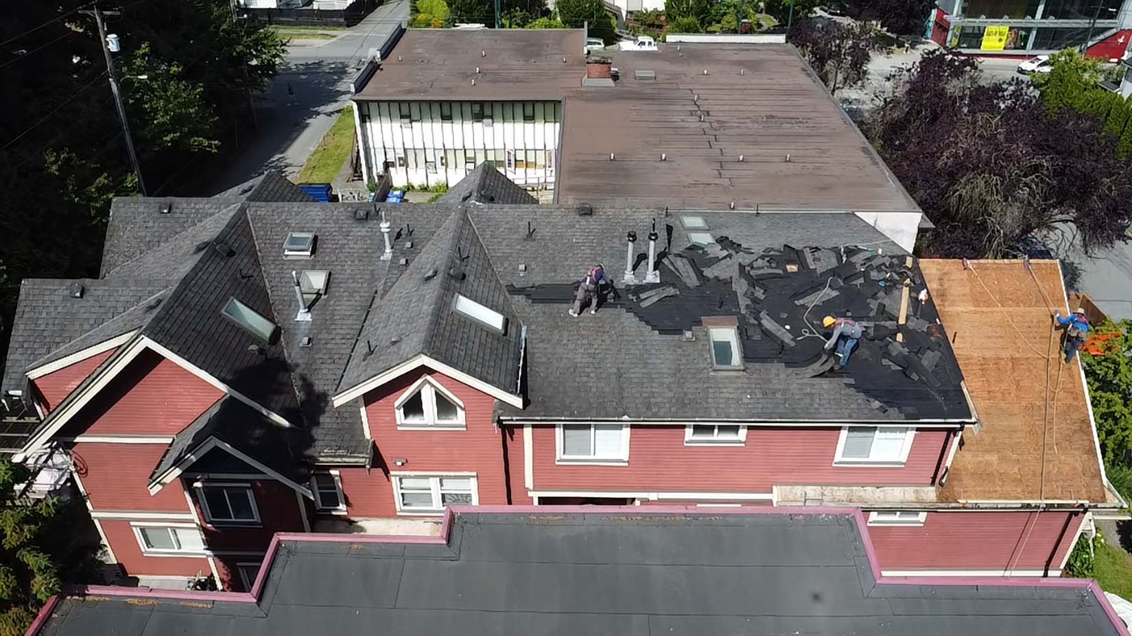 Roofing replacement for multi family building in Langley