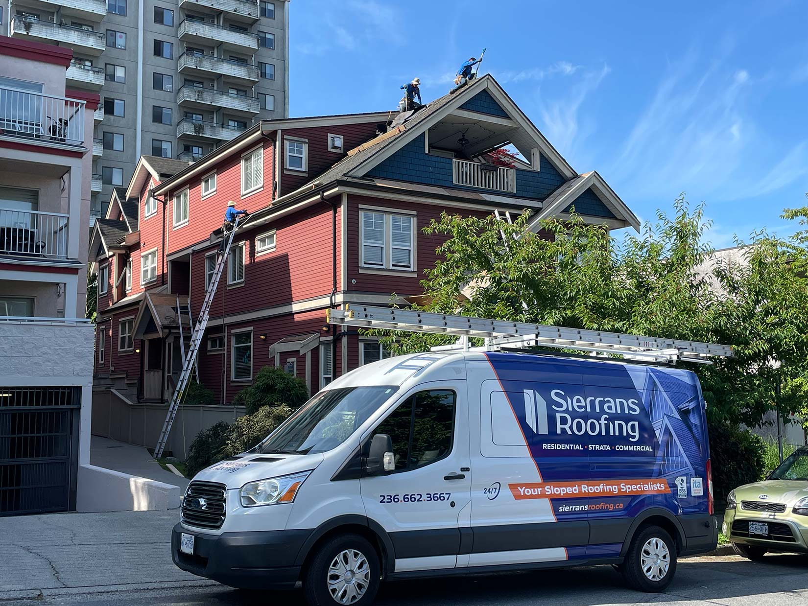 Multi family roofing project in Langley BC